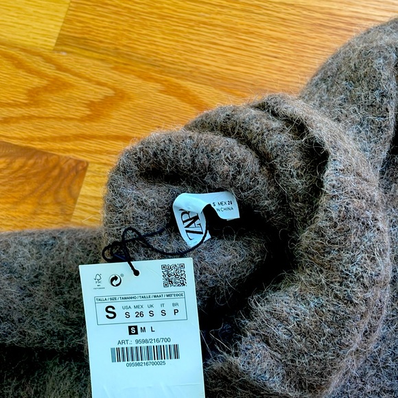 Zara WOOL AND ALPACA BLEND SWEATER - Picture 12 of 12